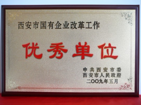 2009年5月，被西安市委、市政府評為西安市國企業(yè)改革工作優(yōu)秀單位